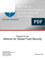 The Value of Food Aid Monetization: Benefits, Risks and Best Practices