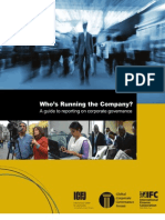 Who’s Running the Company?
A guide to reporting on corporate governance