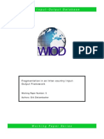 World Input-Output Database: Fragmentation in An Inter-Country Input-Output Framework