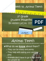 Human Teeth vs. Animal Teeth PPT (Student Version)