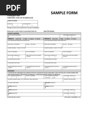 Washington's New Marriage Certificate