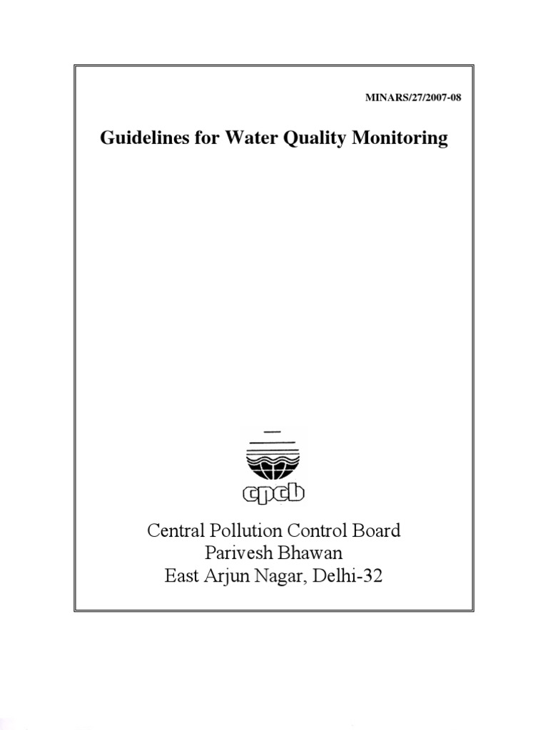 CPCB Water Guidelines PDF Environmental Monitoring Water Quality
