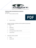 Proposal Form - Professional Indemnity General