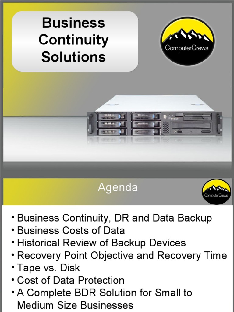 Business Continuity and Data Backup Guide | PDF | Backup | Business ...