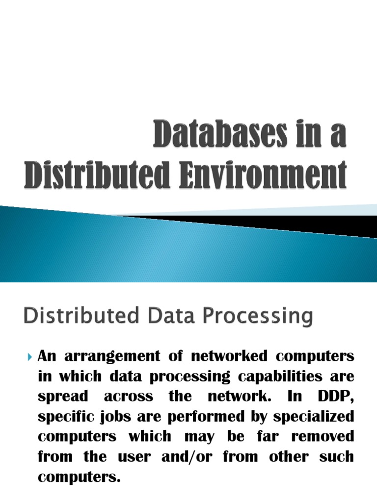 Databases in A Distributed Environment | PDF | Database Transaction ...