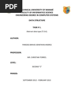 Technical University of Manabí Faculty of Informatics Science Engineering Degree in Computer Systems Data Structure