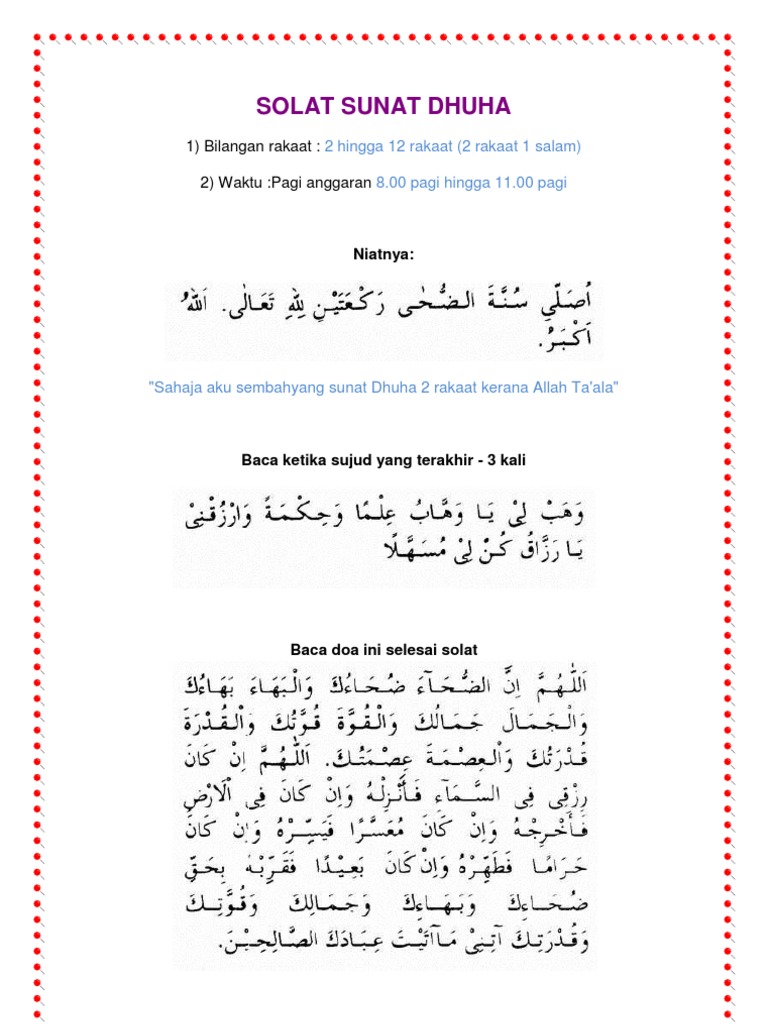 Solat Sunat Dhuha Pdf