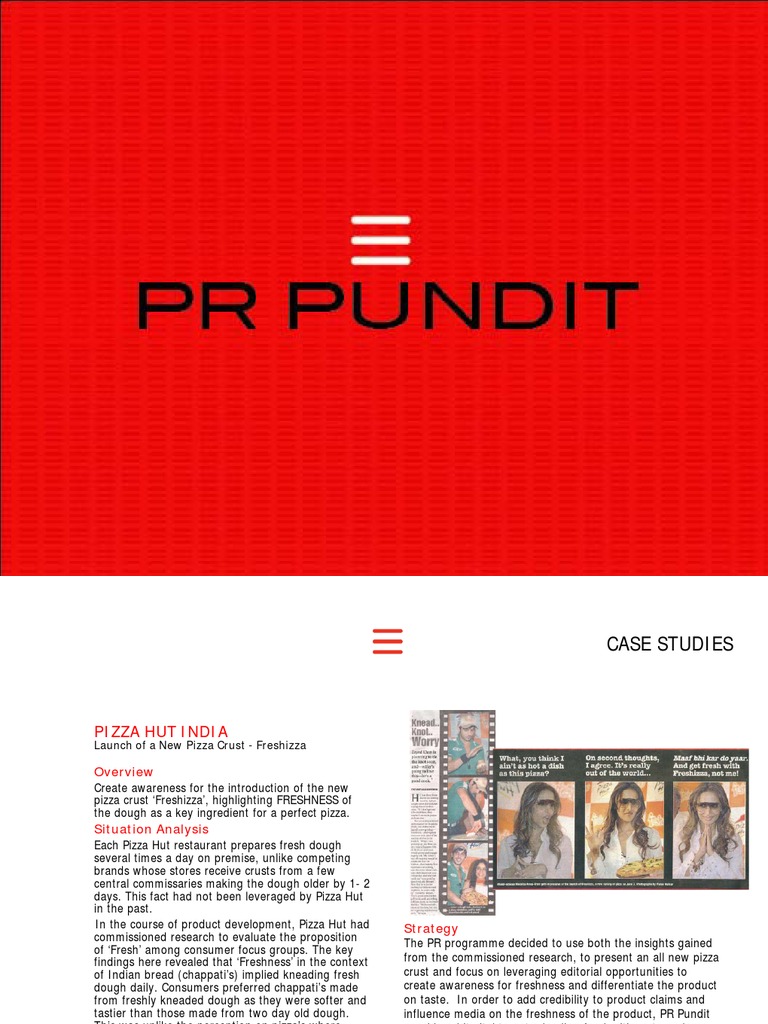 Pizza Hut Case Study Pdf Pizza Dough