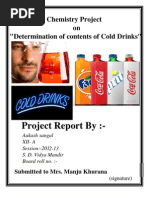 Download CBSE XII Chemistry Project Determination of the Contents of Cold Drinks 1 1 1 3 by Aakash Sangal SN115018547 doc pdf