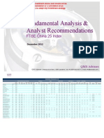 Fundamental Equity Analysis & Analyst Recommendations - FTSE China 25 Index