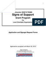 SAR Signs of Support Application 2013
