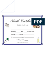 Baby Certificate