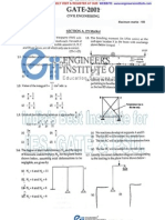 GATE - Civil Engineering Question Paper - 2001