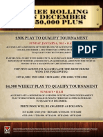 Free Rolling in December $ 50,0 0 0 Plus: $30K Play To Qualify Tournament