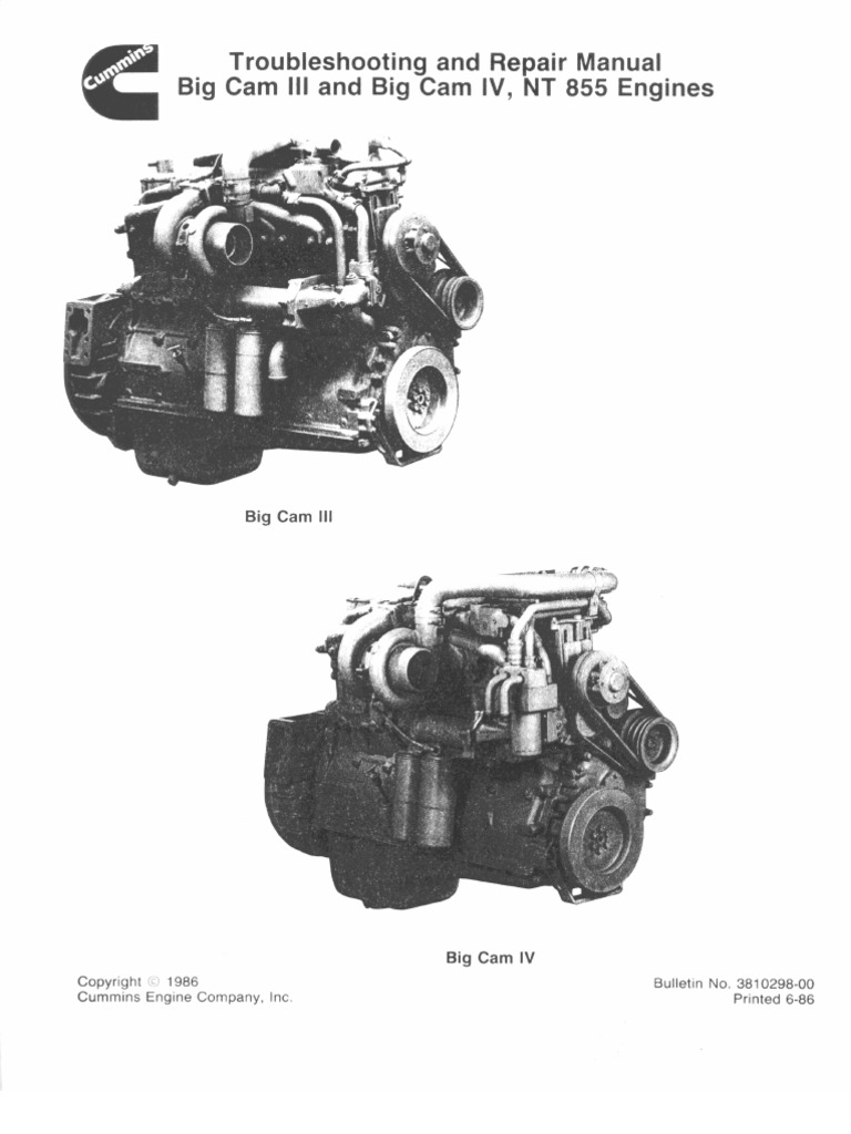 SM NT 855 | PDF | Turbocharger | Cylinder (Engine)