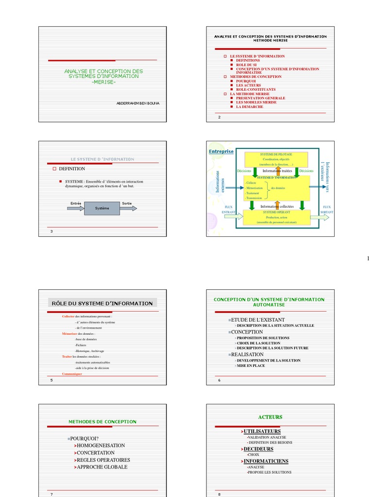 Méthode Merise pour Systèmes d'Information | PDF | Modèle relationnel ...