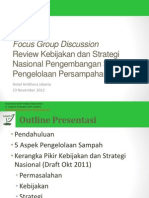 Review Kebijakan Dan Strategi Nasional Pengembangan Sistem Pengelolaan Persampahan