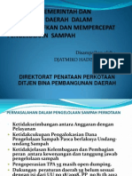 Kebijakan Pemerintah Dan Pemerintah Daerah Dalam Mengefektifkan Dan Mempercepat Pengelolaan Sampah