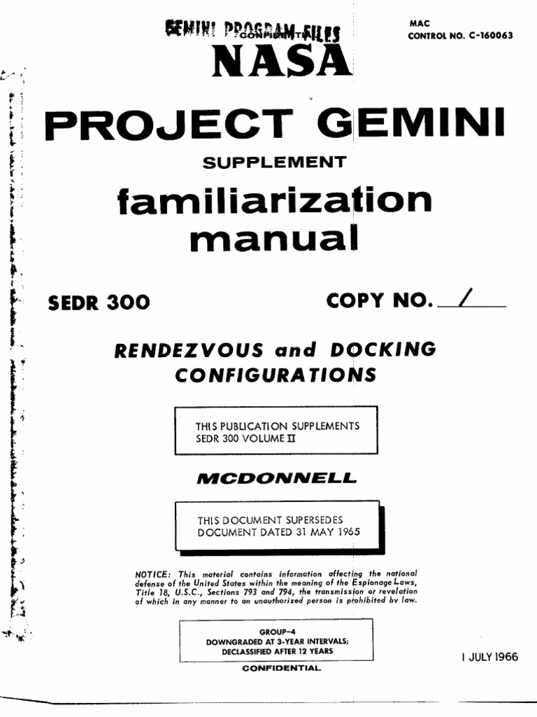 Project Gemini Familiarization Manual Vol2 Sec2 PDF Space