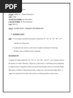 Download Chemistry Lab 2 - Flame Tests - Emission Spectroscopy by Nigel Nicholls SN115086552 doc pdf