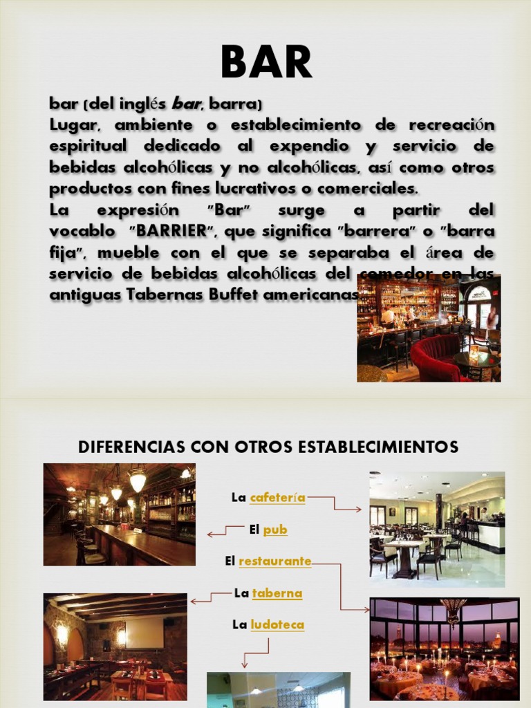 El Bar | PDF | Bar | Barman