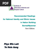Download Recommended Readings for ethnic issues in Myanmar Burma by  SN115096845 doc pdf