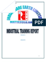 Summer Training Report For Indian Rare Earth Limited Oscom