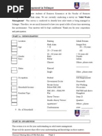 Questionnaire Waste Management