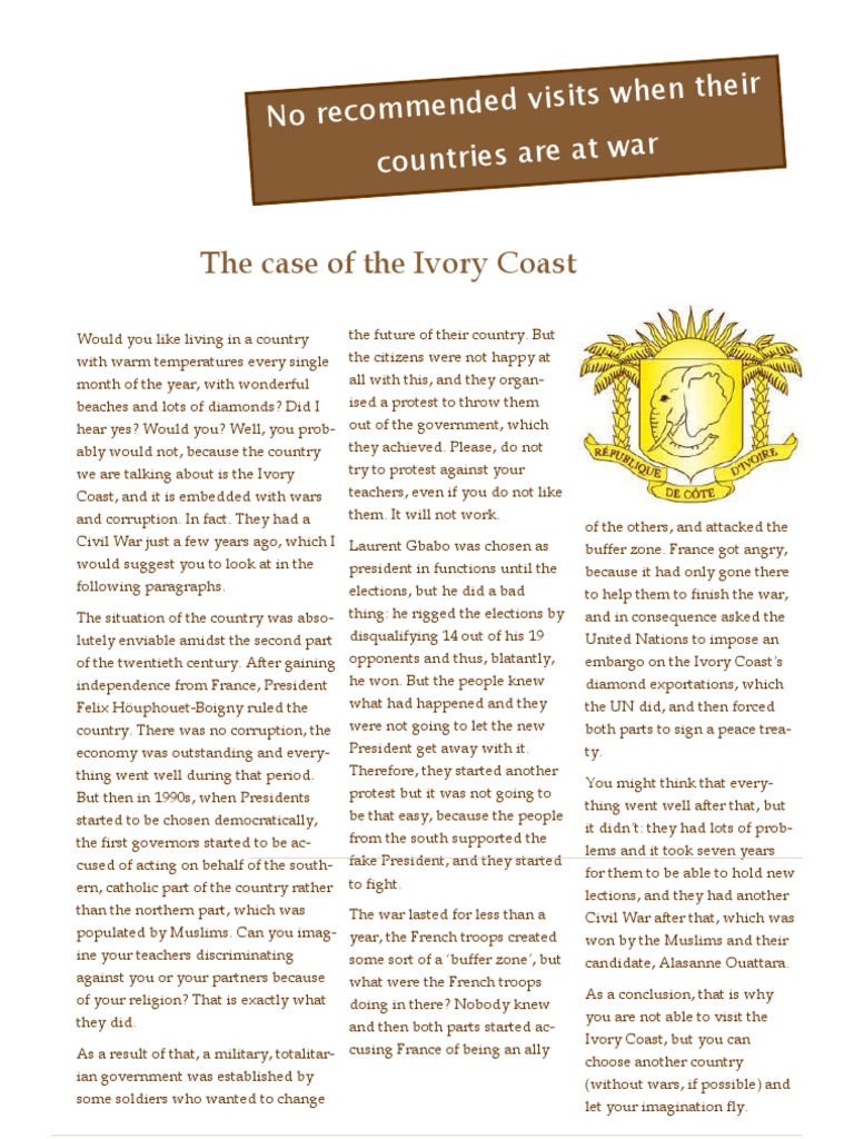 Page 4 | PDF | Ivory Coast | International Relations