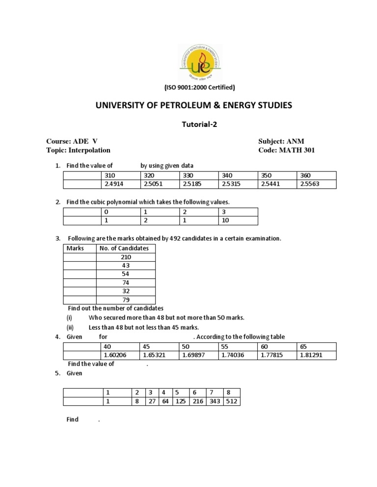 Interpolation Techniques in Mathematics | PDF | Teaching Methods ...