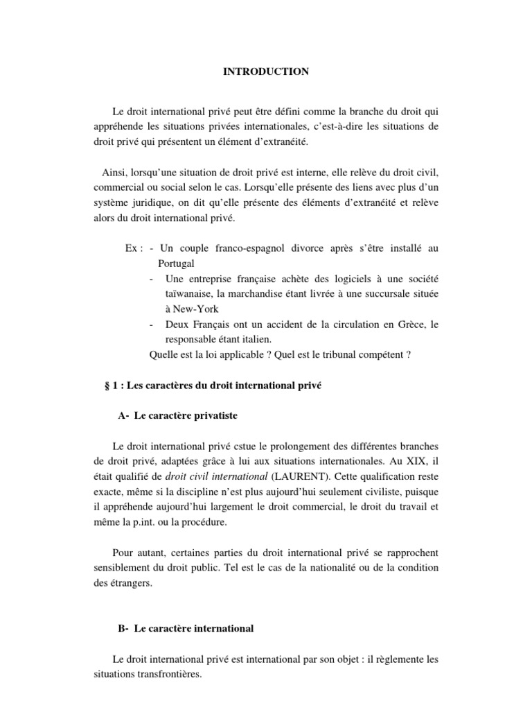 M1 Droit International Prive | PDF | Droit statutaire | Traité
