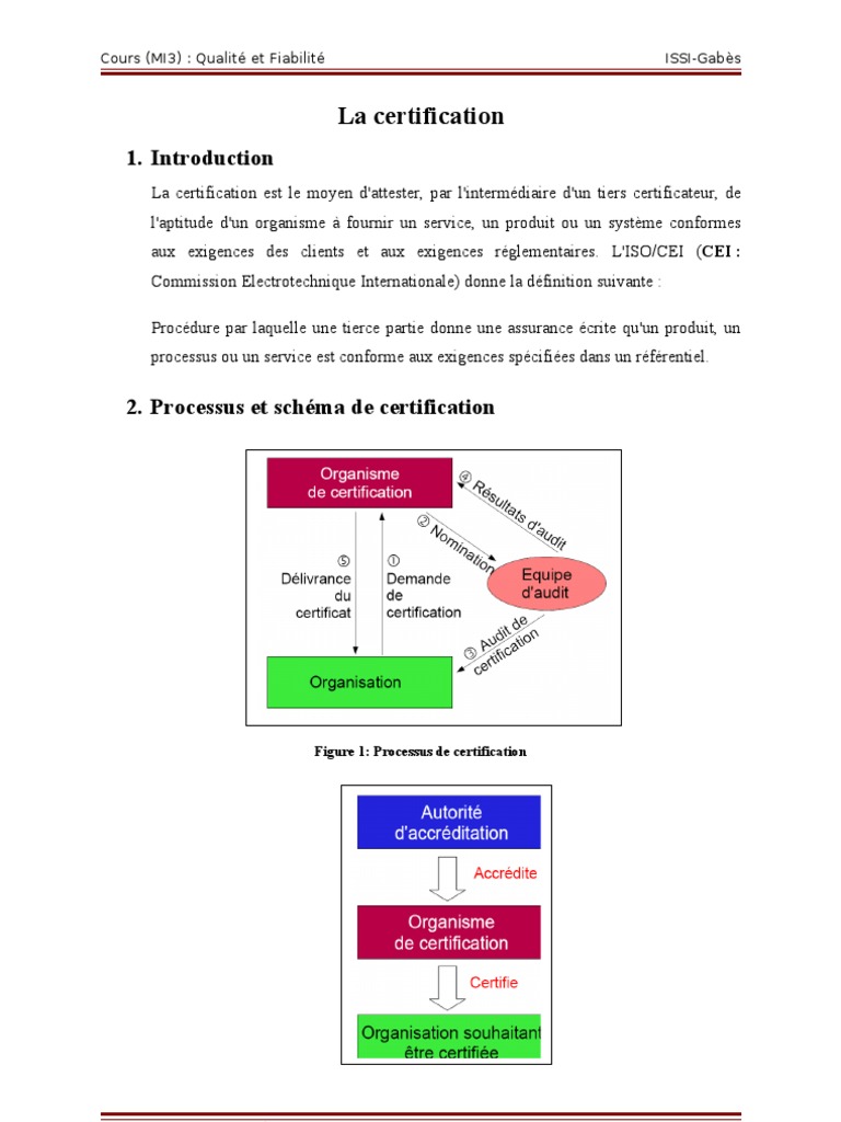 Types et processus de certification qualité | PDF | Technologie et ...