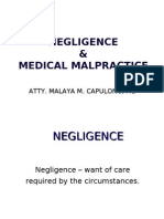 Negligence and Medical Malpractice