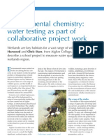 Environmental Chemistry: Water Testing As Part of Collaborative Project Work