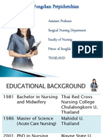 Assistant Professor Surgical Nursing Department Faculty of Nursing Prince of Songkla University Thailand