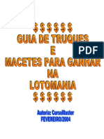 Guia de Truques e Macetes para Ganhar Na Lotomania