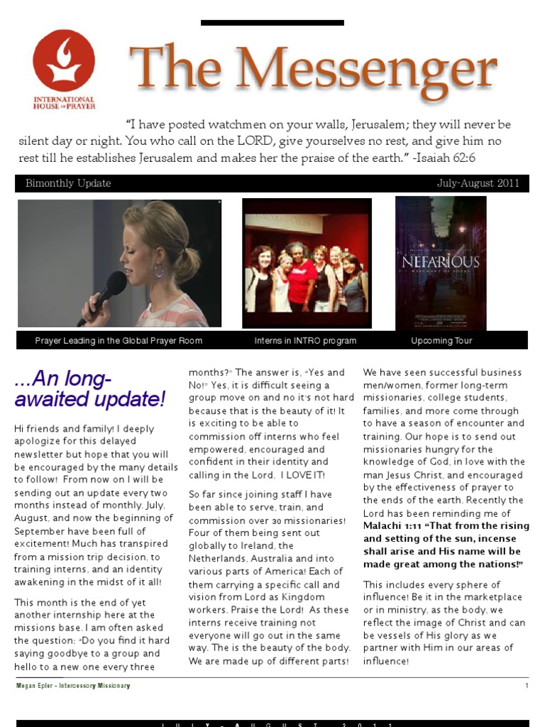 July-August Newsletter Final | PDF | Religion & Spirituality