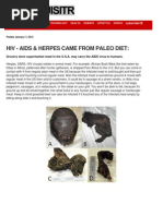 Download AIDS  HERPES CAME FROM PALEO DIET - Herpes and HIV Viruses Entered Humans From Animals Through Red Meat - Weston a Price Foundation Lowcarb Non-Vegan Paleolithic Diseases by CrossfitPaleoClasses SN115186918 doc pdf