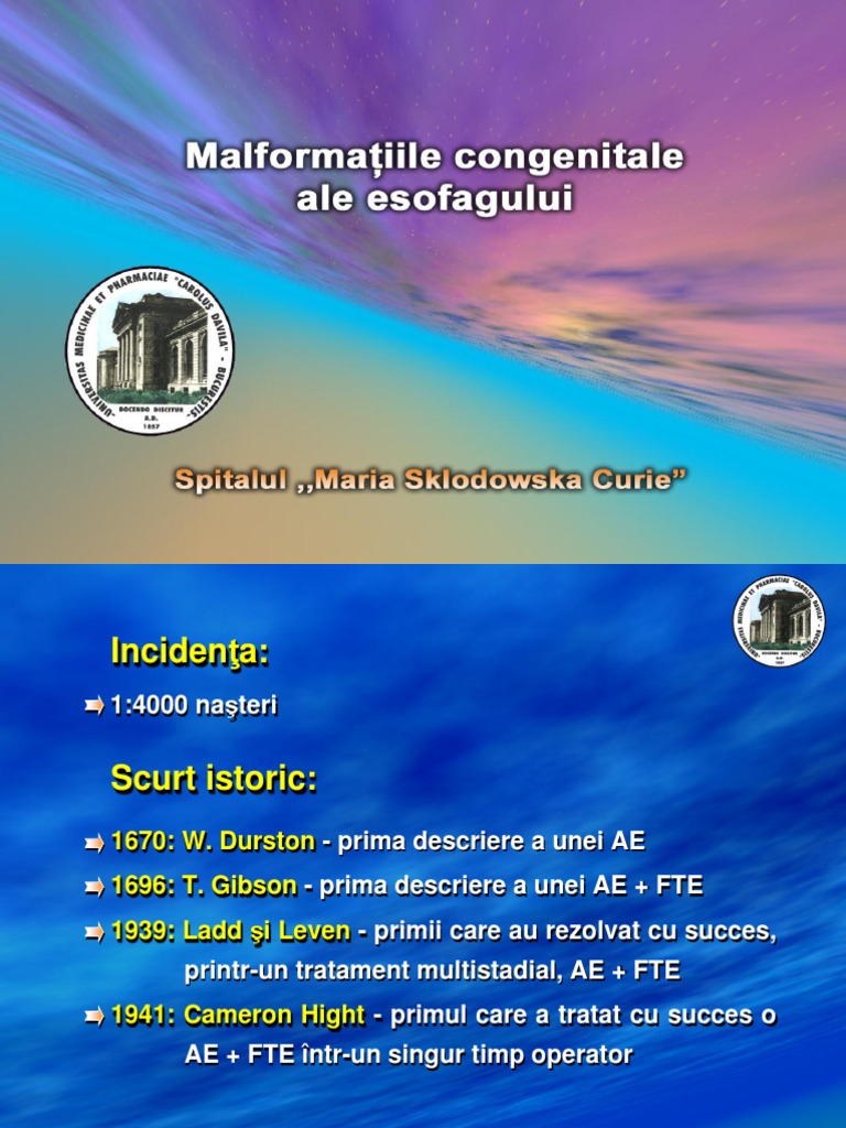Malf. Cong Esofag + Hernii Congenit | PDF