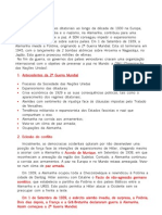 A Formação de Regimes Ditatoriais Ao Longo Da Década de 1930 Na Europa