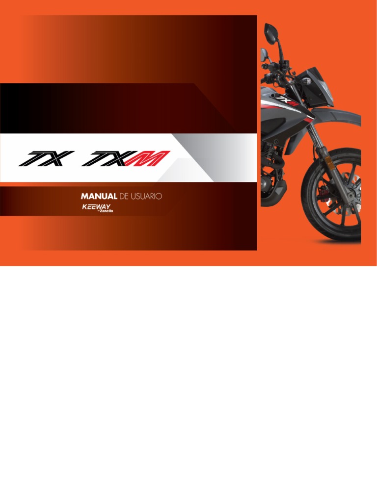 Maual de usario Keeway-TX-M 125 - 200 - 250cc
