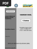 Soal Usbn Pai 2011 Utama