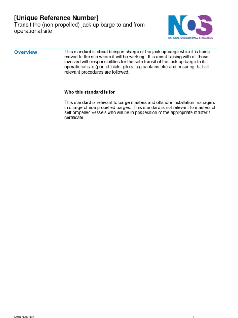 Transit Jackup Barge Pdf Safety Ships