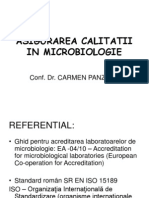 Asigurarea Calitatii in Microbiologie