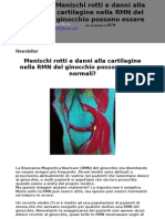 Newsletter Menischi Rotti Alla RMN - Dott Raffaello Riccio - www.raffaelloriccio.com