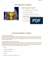 Ancient Egyptian Capitals