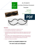 Mustache Ornament Template