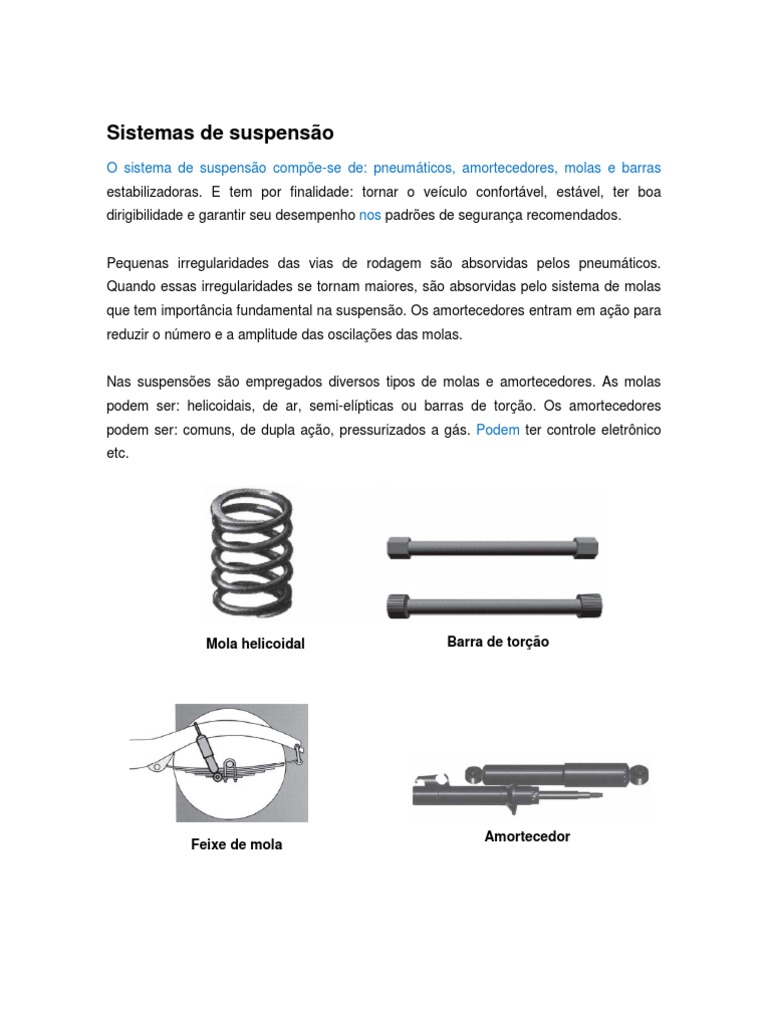 Principais Sistemas do Veículo Automotor | PDF | Motor de Combustão ...