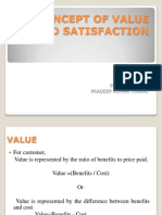 Concept of Value and Satisfaction