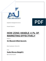 Zong Marketing Report